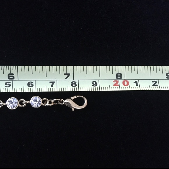 Gold and White CZ Rhinestone Bracelet - Picture 7 of 8